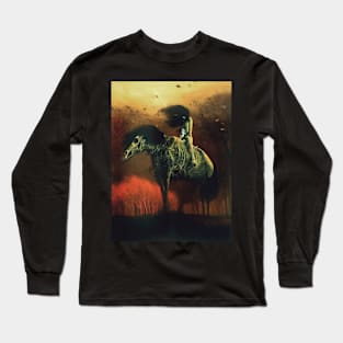 Untitled (Horse Rider), by Zdzisław Beksiński Long Sleeve T-Shirt